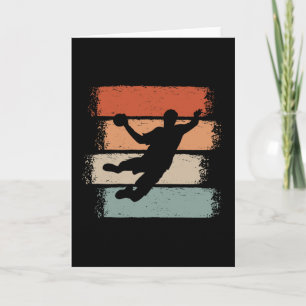 Handball Player Retro Karte