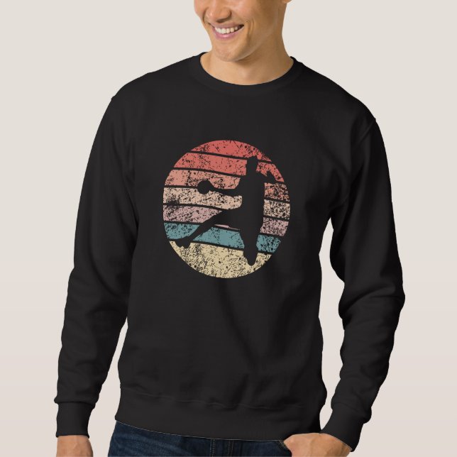Handball Player Retro Sweatshirt (Vorderseite)