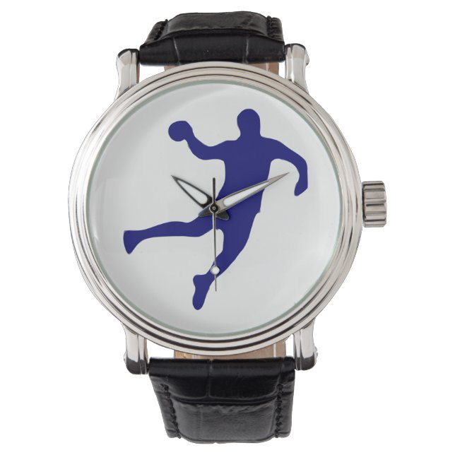 Handball-Silhouette Armbanduhr (Vorderseite)