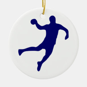 Handball-Silhouette Keramikornament