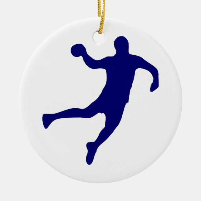 Handball-Silhouette Keramikornament (Vorne)