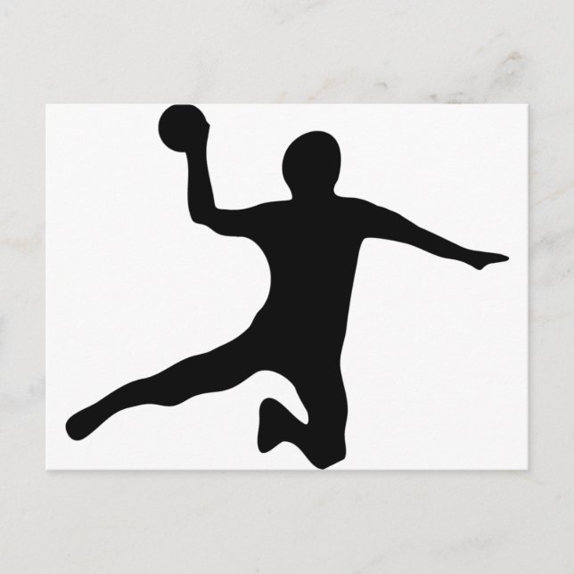 handball spieler dodgeball postkarte (Vorderseite)