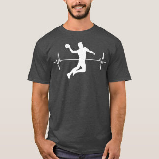Handball Sport Handball Spieler ECG Line Geschenki T-Shirt