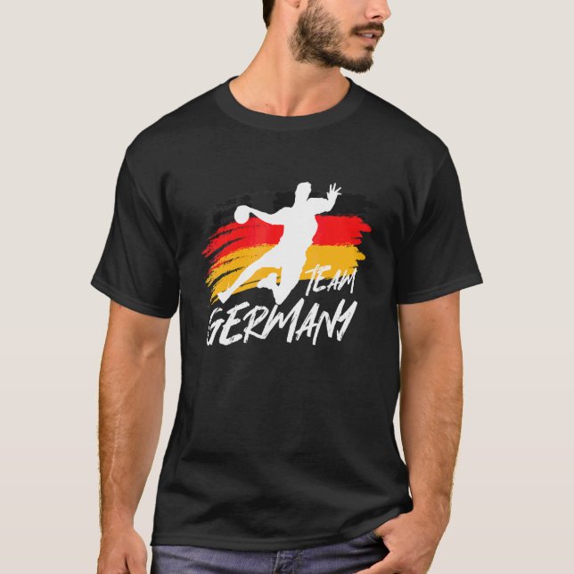 Handball Team Deutschland Flag Handballer Ball Spo T-Shirt (Vorderseite)