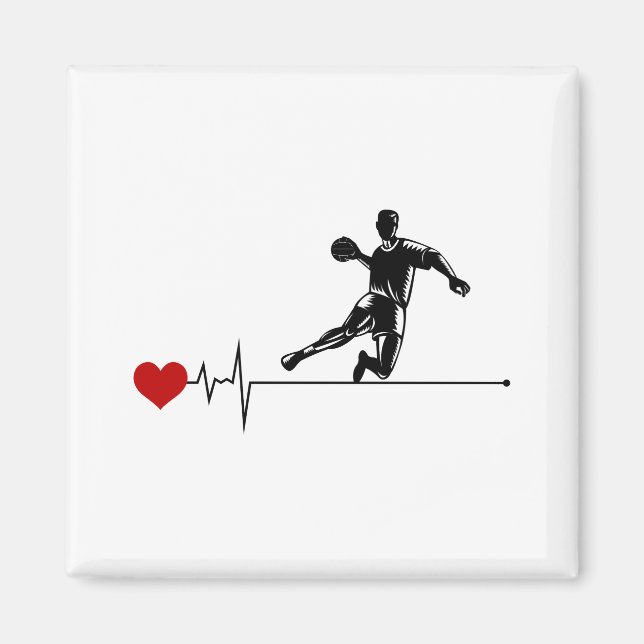 Handball-Trainer Handballer Funny Sprichwort Magnet (Vorne)