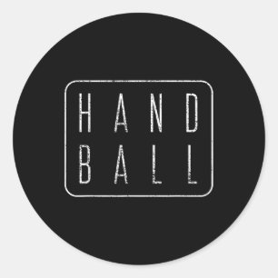 Handball-Vintages Geschenkprogramm T-Shirt Runder Aufkleber
