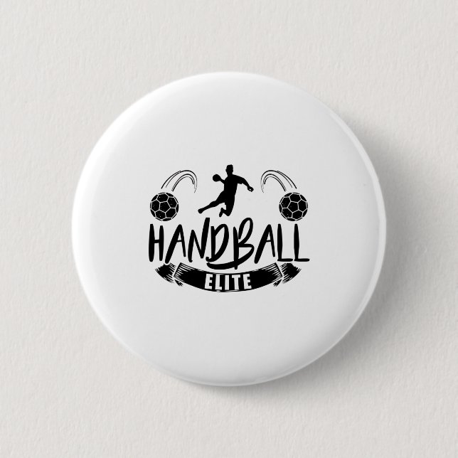 Handballmannschaft | Handball player Sport Trainer Button (Vorderseite)