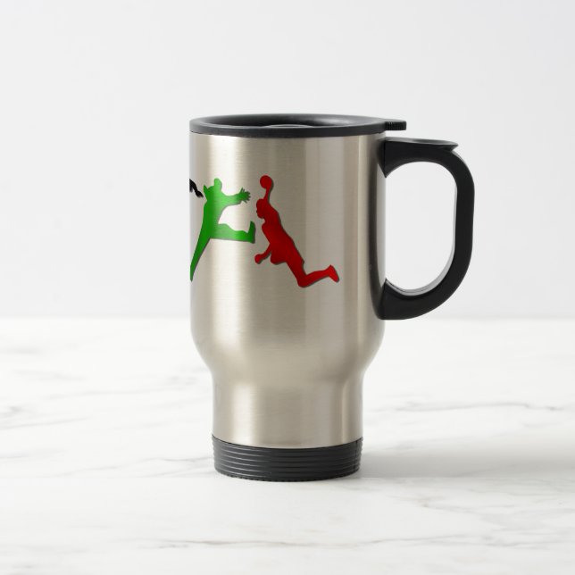 Handballreise-Tasse - geben Sie als Geschenk Reisebecher (Rechts)