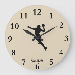 Handballspieler Große Wanduhr