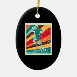 Handballspieler Retro Keramik Ornament
