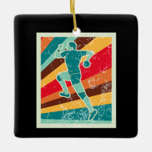 Handballspieler Retro Keramikornament