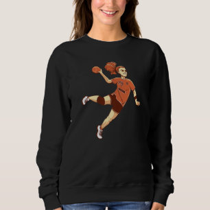 Handballspielerin Handball Ball Outfit Handball Mä Sweatshirt