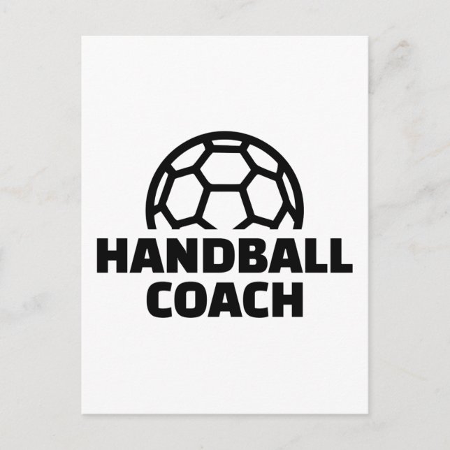 Handballtrainer Postkarte (Vorderseite)