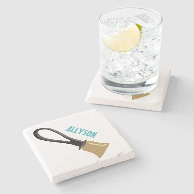 Handbell Choir Ringers Spieler Personalisiert Steinuntersetzer (Seitenansicht)