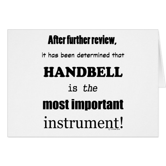 Handbell das wichtigste Instrument (Vorderseite (Horizontal))