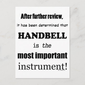 Handbell das wichtigste Instrument Postkarte