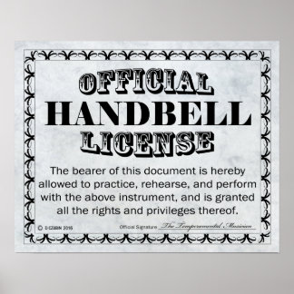 Handbell-Lizenz Poster
