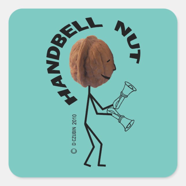 Handbell Nut Square Sticker (Vorderseite)