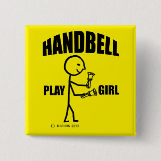 Handbell Play Girl Button