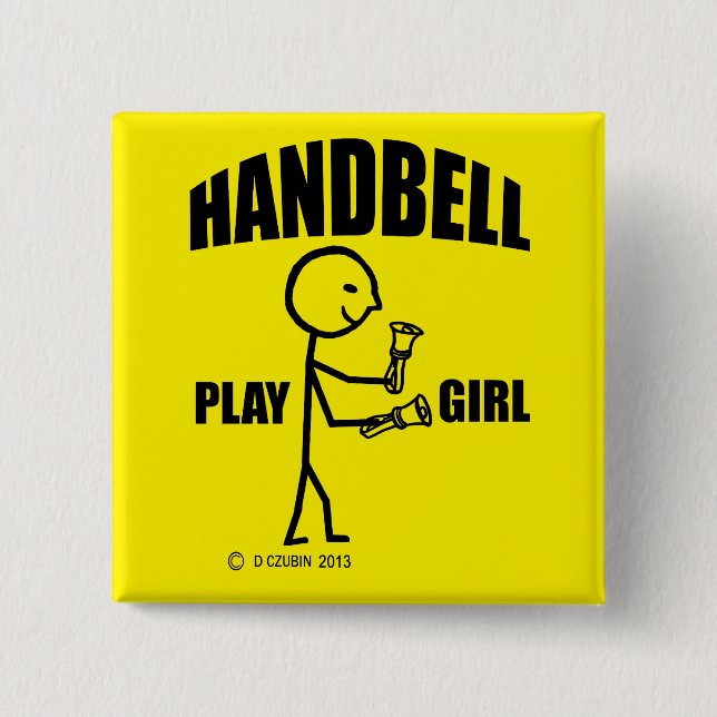 Handbell Play Girl Button (Vorderseite)