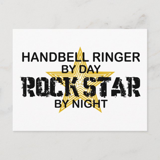 Handbell RInger Rock Star by Night Postkarte (Vorderseite)