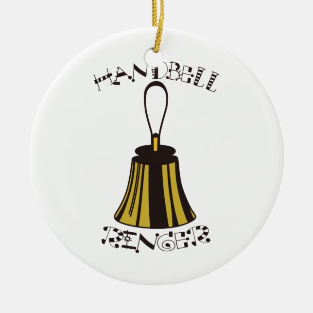 Handbell-Wecker Keramik Ornament (Vorne)