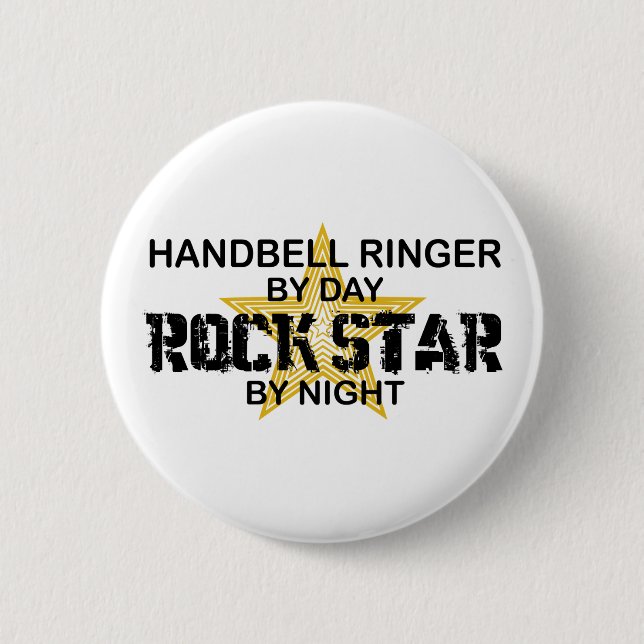 Handbell-Wecker-Rockstar bis zum Nacht Button (Vorderseite)