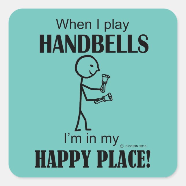 Handbells Happy Place Aufkleber (Vorderseite)