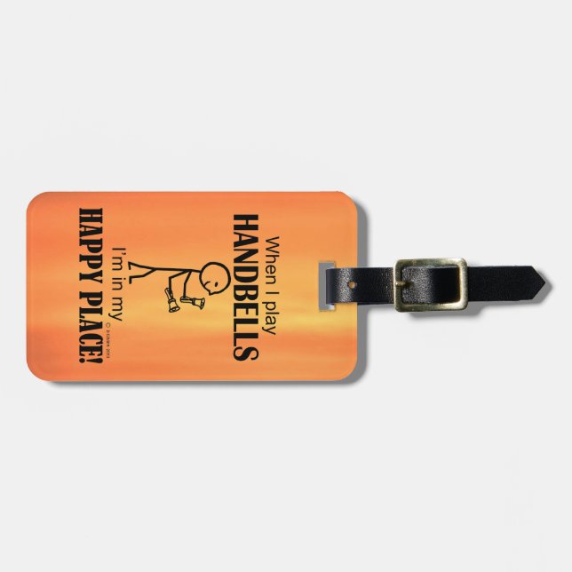 Handbells Happy Place Gepäckmarke Gepäckanhänger (Vorderseite horizontal)