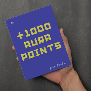 Handbemalt + 1000 Aura-Punkte Feiertagspostkarte