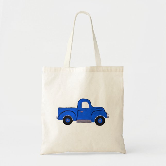 Handbemalte Blue Truck Design Mehrzweck-Tasche Tragetasche (Vorne)