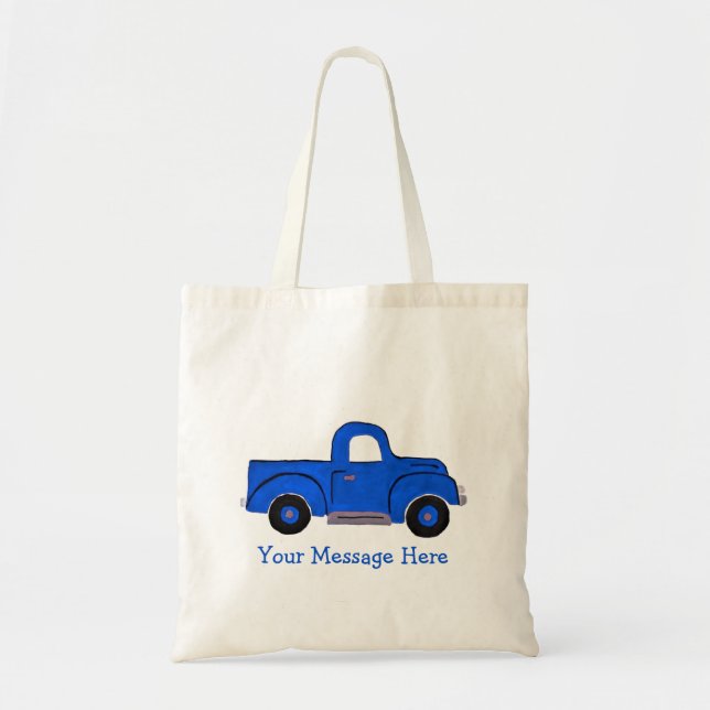 Handbemalte Blue Truck Design Mehrzweck-Tasche Tragetasche (Vorne)