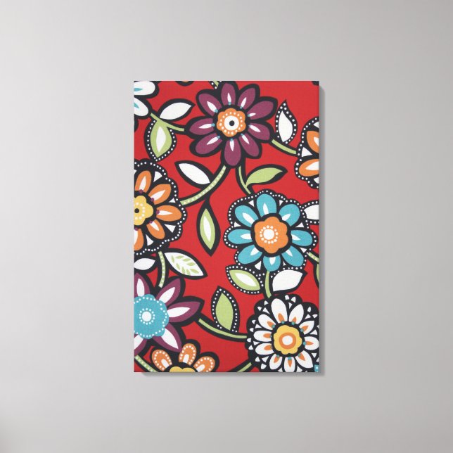 handbemalte Blume Power Leinwand (Vorderseite)