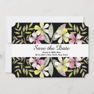 handbemalte Blume Save The Date
