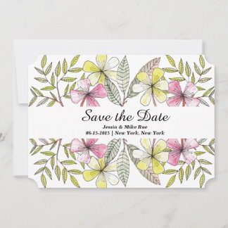handbemalte Blume Save The Date