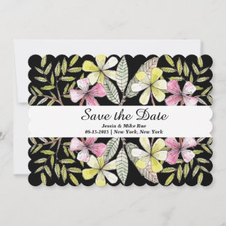 handbemalte Blume Save The Date