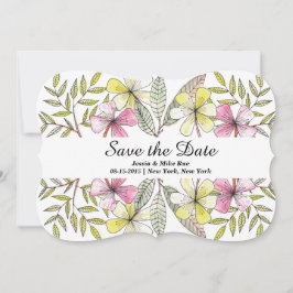 handbemalte Blume Save The Date