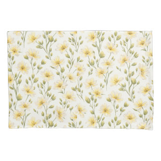 Handbemalte Blumen-Kissenhülle Kissenbezug