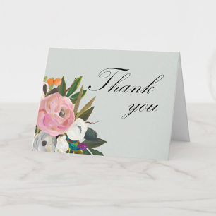 Handbemalte Floral 100. Geburtstagsfeier Dankeskarte