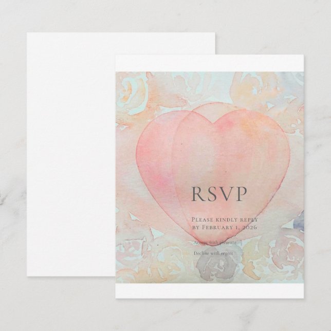 Handbemalte Göttin Herz RSVP Karte (Vorne/Hinten)