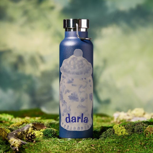 Handbemalte Ingwer-Glasflasche Aufkleber  Trinkflasche (Außenbereich (gedreht))