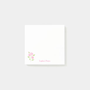 Handbemalte Loose Wasserfarbe Rose Floral Post-it Klebezettel