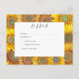 Handbemalte Sonnenblumen R.S.V.P Postkarte