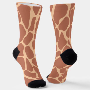 Handbemalte Terrakotta-Aprikosen-Giraffenflecken  Socken