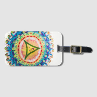 Handbemalte Wasserfarbe Om Mandala Gepäckanhänger