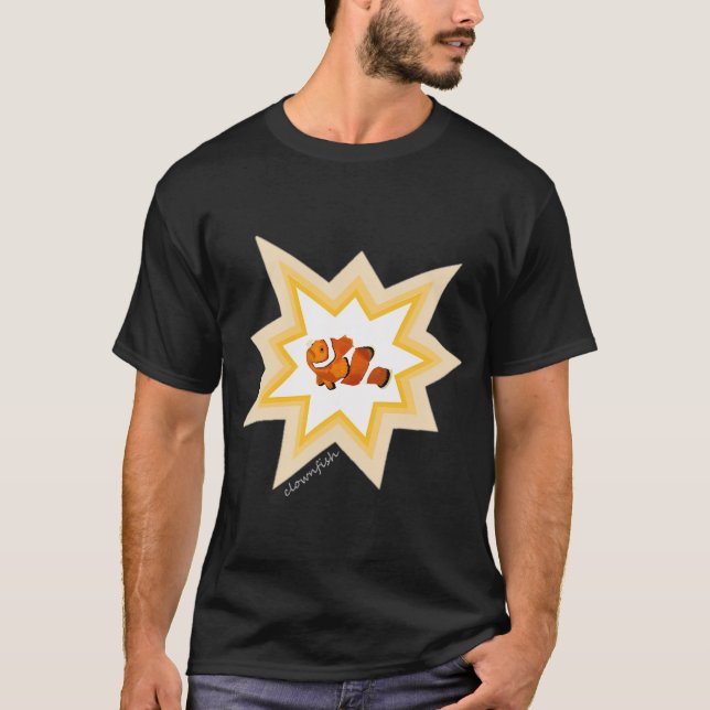 Handbemalter Clownfisch T-Shirt (Vorderseite)