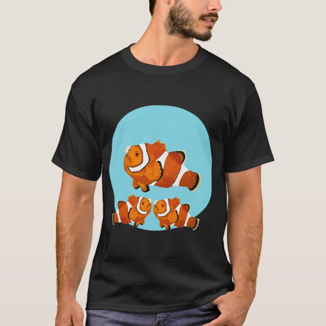 Handbemalter Clownfisch T-Shirt (Vorderseite)
