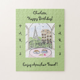 Handbemalter Turm CUSTOMIZE Paris Eiffelturm Puzzle