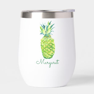 Handbemalterer Ananas personalisierter Weintumbler