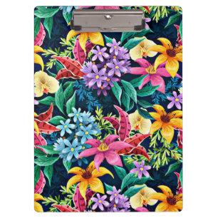 Handbemaltes exotisches Blumenmuster-23001 Klemmbrett